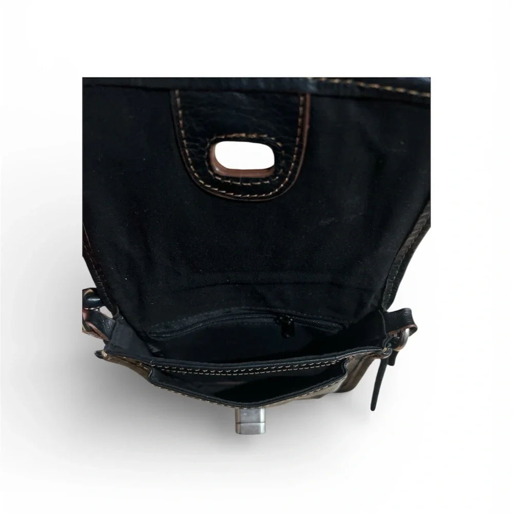 Fossil Black Leather Crossbody Bag
